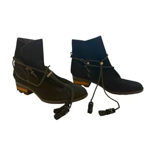 Sorel Women’s Size 8 Black Farah Suede Tassel Ankle Boots Winter Indie Sleeze